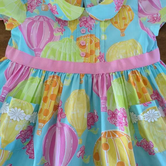 Lilly Pulitzer platinum balloon print dress - short sleeve - size 4T EUC - Picture 2 of 10